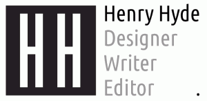 Henry Hyde Designer Writer Editor logotype wide version