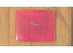 Visitors Book – the latest book Roz is writing