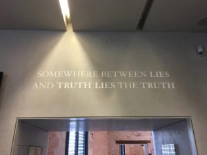 Entrance to Treasures from the Wreck of the Unbelievable by Damien Hirst at the Punta della Dogana, Venice