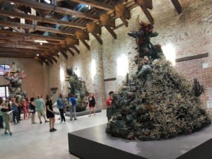 Pieces from Treasures from the Wreck of the Unbelievable by Damien Hirst at the Punta della Dogana, Venice