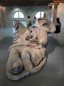 Pieces from Treasures from the Wreck of the Unbelievable by Damien Hirst at the Punta della Dogana, Venice