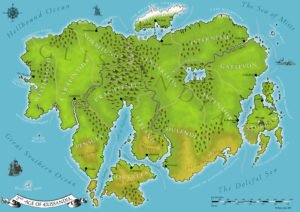 Glissandia, a fantasy map for my goddaughter