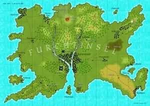 Fantasy map of Furchtinsel